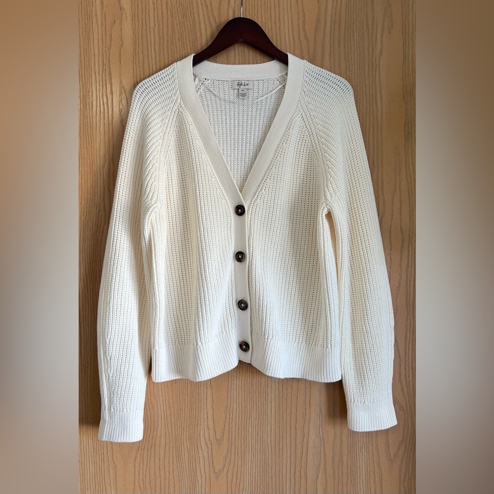 Style & Co | Women’s SZ XXL | Cable Knit Boyfriend Cardigan Cream | EUC